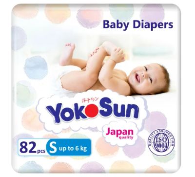 Лот: 19098996. Фото: 1. Подгузники YokoSun S до 6кг 82шт... Детская гигиена