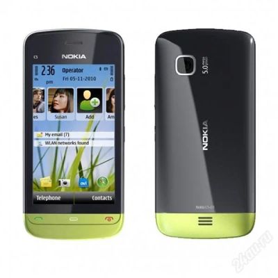 Лот: 2216447. Фото: 1. nokia c5-03 lime green новый. Смартфоны
