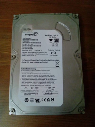 Лот: 10908447. Фото: 1. Жесткий диск HDD / 80 GB / SATA... Жёсткие диски (HDD)