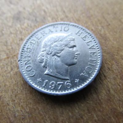Лот: 8846776. Фото: 1. Монета 5 раппен пять Швейцария... Европа