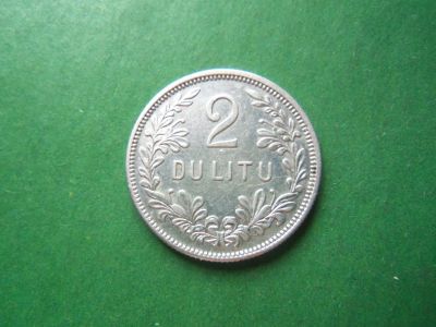 Лот: 19519254. Фото: 1. 2 лита 1925 г. Литва,серебро. Европа