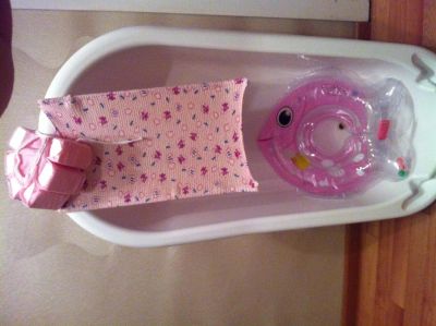 Лот: 3216348. Фото: 1. Набор для купания малыша (ванночка... Ванночки, сиденья, горшки