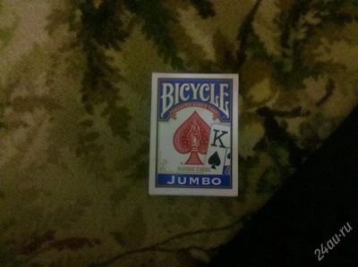 Лот: 1395581. Фото: 1. Карты Bicycle Jumbo Index Blue. Разное