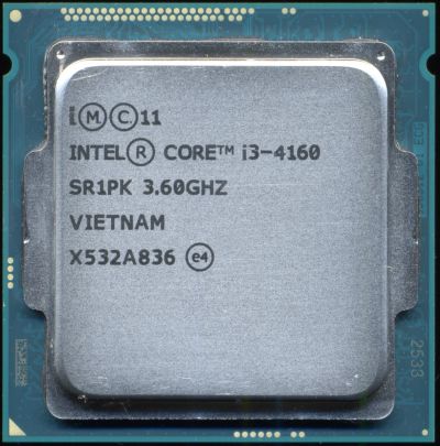 Лот: 24885978. Фото: 1. CPU Intel Core i3-4160 2 Core... Процессоры