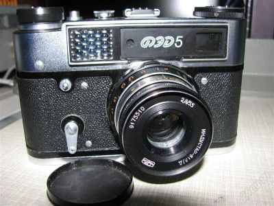 Лот: 2906398. Фото: 1. фэд-5 + индустар-61л\д 1976 год. Плёночные дальномерные, шкальные