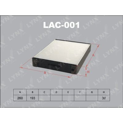 Лот: 13356819. Фото: 1. Lynx LAC-001 Салонный фильтр. Расходные материалы