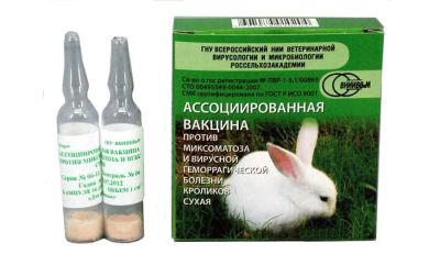 Лот: 15766994. Фото: 1. Вакцина для кроликов ассоциированная... Лекарства для животных, ветеринарные препараты