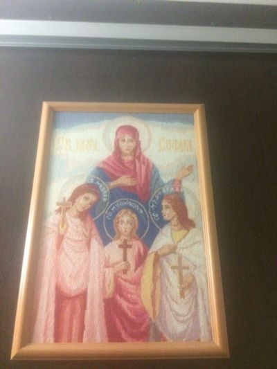 Лот: 10970724. Фото: 1. Икона София,Вера,Надежда, Любовь... Картины, рисунки