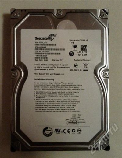 Лот: 671733. Фото: 1. жесткий диск seagate Barracuda7200... Жёсткие диски (HDD)