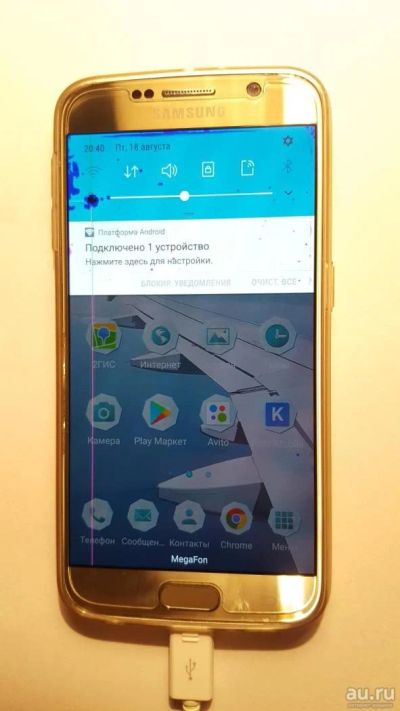 Лот: 10306503. Фото: 1. Samsung S6 Gold 32gb. Смартфоны