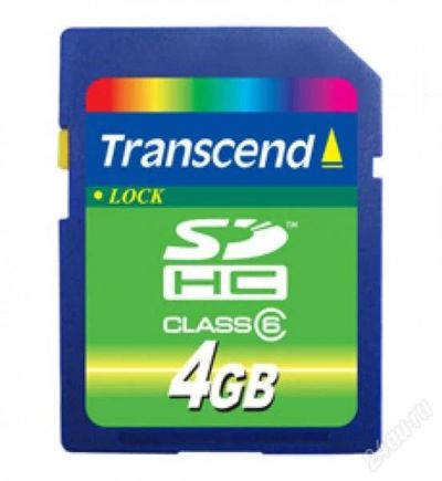 Лот: 810539. Фото: 1. Secure Digital 4Gb HC Transcend... Карты памяти