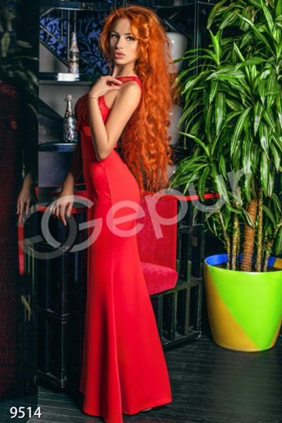 Лот: 6646085. Фото: 1. Платья в пол вечернее красное... Платья