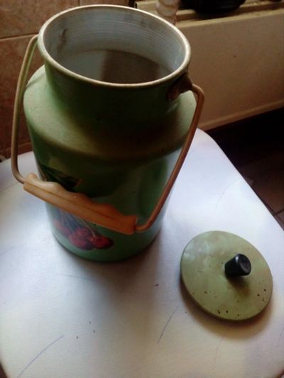 Лот: 14300903. Фото: 1. Бедон алюминиевый с крышкой СССР. Сковороды и сотейники