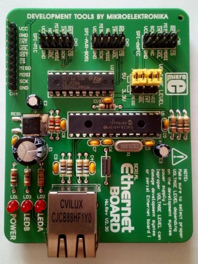 Лот: 11121816. Фото: 1. ME-Serial Ethernet board (ENC28J60... Микроконтроллеры
