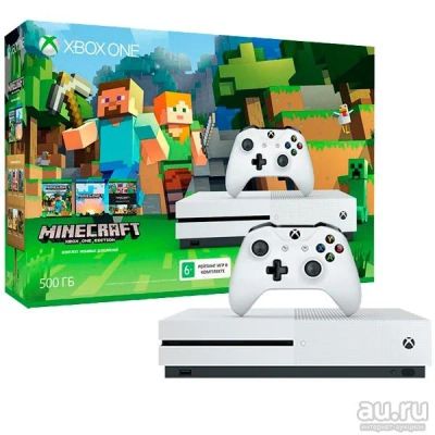 Лот: 8939776. Фото: 1. Xbox One S 500 ГБ + Minecraft... Игровые приставки, консоли