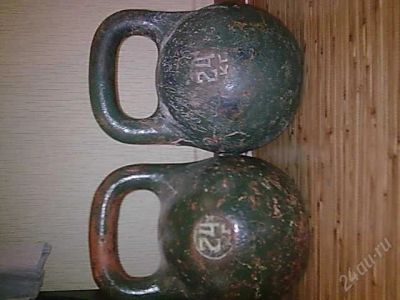 Лот: 136607. Фото: 1. Гири 24 кг. 2шт. Штанги, блины