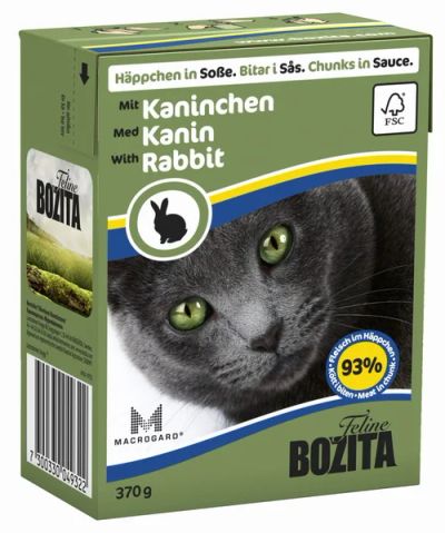 Лот: 4929914. Фото: 1. Bozita Feline Rabbit, мясные кусочки... Корма