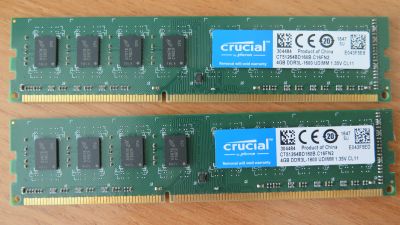 Лот: 25851208. Фото: 1. Память оперативная Crucial 4gbх2... Оперативная память