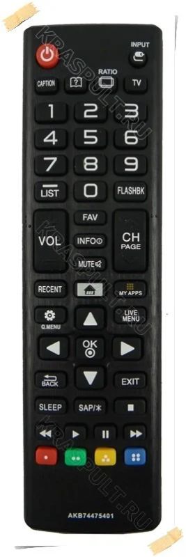 Лот: 10972647. Фото: 1. Пульт LG AKB74475401. Новый! Гарантия... Пульты ДУ