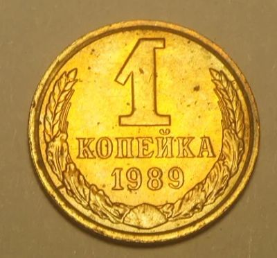 Лот: 4346975. Фото: 1. СССР.1 копейка 1989 г.(ЖБ). Россия и СССР 1917-1991 года