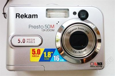 Лот: 564715. Фото: 1. Фотоаппарат Rekam 5.0 mega pixels. Цифровые компактные