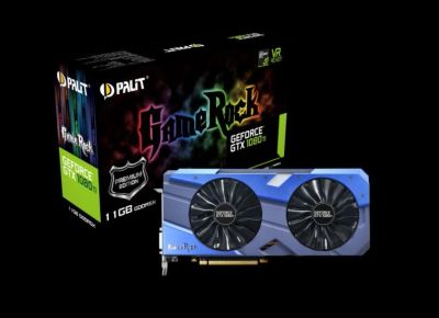 Лот: 17080224. Фото: 1. Palit GeForce GTX 1080 Ti GameRock... Видеокарты