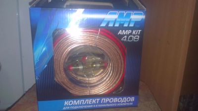 Лот: 3385907. Фото: 1. Комплект проводов AMP kit 4.08... Аксессуары для автозвука