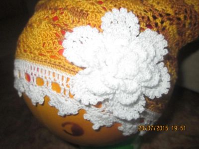 Лот: 5846553. Фото: 1. Косынка детская, желтая. Шапочка... Головные уборы
