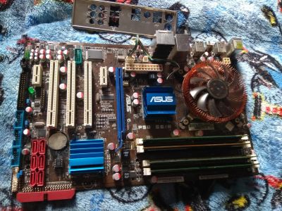 Лот: 11976435. Фото: 1. Intel® Core™2 Quad Q6600 + Asus... Процессоры