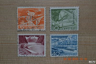 Лот: 8906507. Фото: 1. Марки Швейцарии 1949г. Ландшафты... Марки