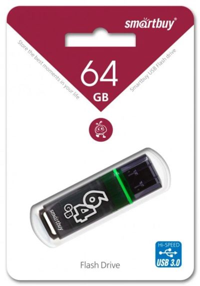 Лот: 20877758. Фото: 1. 64GB USB Flash 3.0, SmartBuy Glossy... Карты памяти