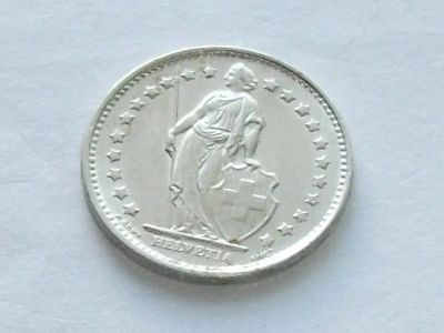 Лот: 13455490. Фото: 1. Монета 1 франк один Швейцария... Европа