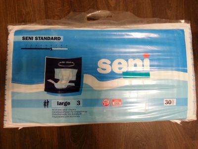 Лот: 4473755. Фото: 1. подгузники seni standard large... Антисептики, защитные средства, медицинские маски