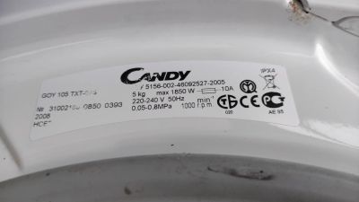 Лот: 25508710. Фото: 1. Стиральная машина Candy 5 кг неисправная. Стиральные машины