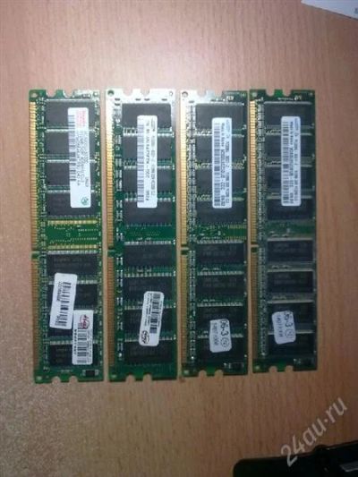 Лот: 816655. Фото: 1. 4 плашки памяти DDR400 512Mb PC3200. Оперативная память