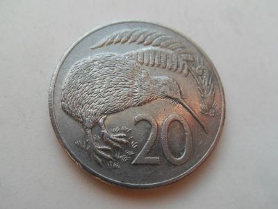 Лот: 11405913. Фото: 1. Новая Зеландия 20 центов 1987. Австралия и Океания