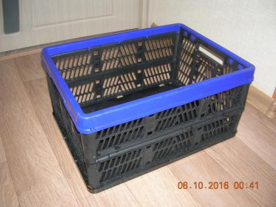 Лот: 8293425. Фото: 1. Пластиковая коробка, складная... Корзины, контейнеры