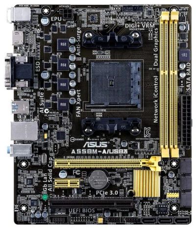 Лот: 4552580. Фото: 1. Мат.плата SocFM2 AMD A55 Asus... Материнские платы