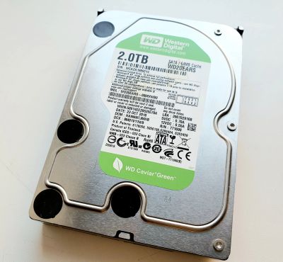 Лот: 22635038. Фото: 1. Жёсткий диск WD Green 2 Tb в отличном... Жёсткие диски (HDD)
