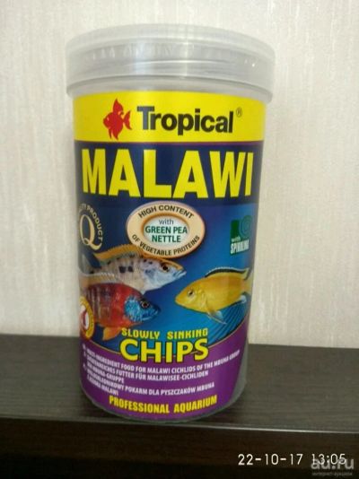 Лот: 10486696. Фото: 1. Корм для рыб Tropical Malawi Chips... Корма