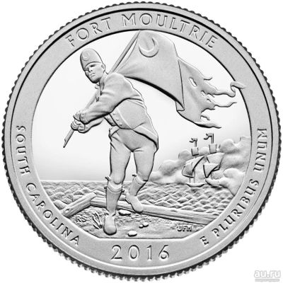 Лот: 8686863. Фото: 1. 35-й парк Форт Молтри 25 центов... Америка