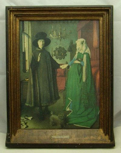 Лот: 14763148. Фото: 1. Картина репродукция Van Eyck Es... Другое (антиквариат)