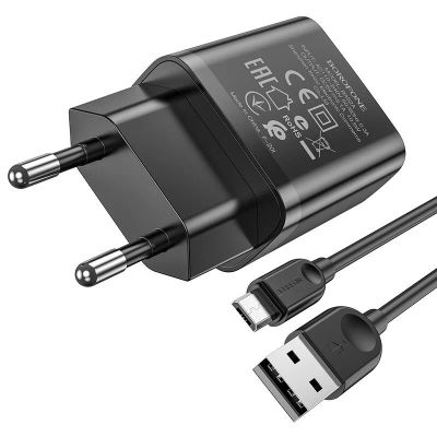 Лот: 17547338. Фото: 1. СЗУ USB 2.1A 10.5W + кабель microUSB... Зарядные устройства, блоки питания, адаптеры сетевые для смартфонов
