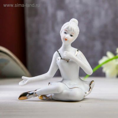 Лот: 15037420. Фото: 1. Сувенир "Балерина" золото 7 см... Фигурки, статуэтки