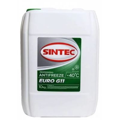Лот: 18584608. Фото: 1. Sintec антифриз euro 10кг (зеленый... Масла, жидкости