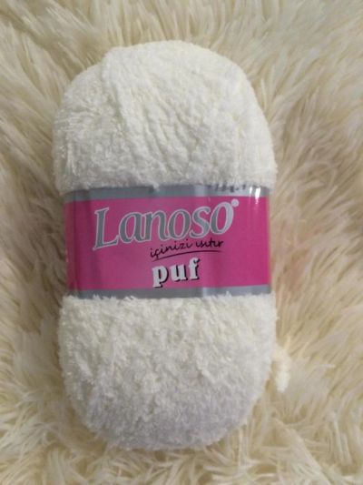 Лот: 11029535. Фото: 1. Пряжа Lanoso Polar Puf, 100%полиэстер... Ткани, нитки, пряжа
