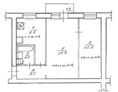 Лот: 21974673. Фото: 1. Продам 2-к квартиру, 45,6м², 5... Квартиры, студии