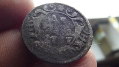Лот: 11063206. Фото: 1. Денга 1737 года. Сверх короткий... Россия до 1917 года