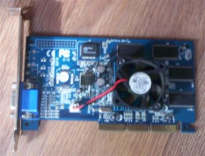 Лот: 1719207. Фото: 1. Видеокарта AGP 64 Mb Geforce MX-400. Видеокарты