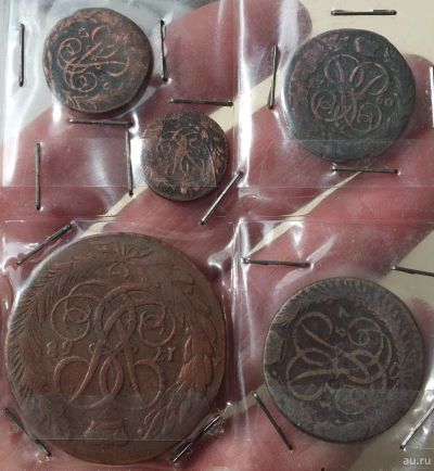 Лот: 17402318. Фото: 1. медные монеты Елизаветы Петровны... Наборы монет